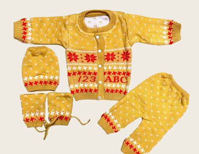 Paryag Printed Round Neck Casual Baby Boys & Baby Girls Multicolor Sweater