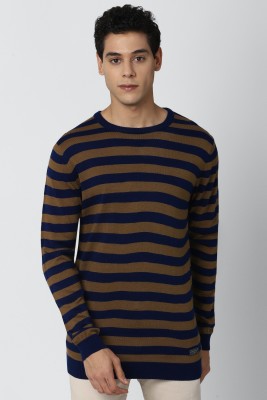 PETER ENGLAND Striped Round Neck Casual Men Multicolor Sweater