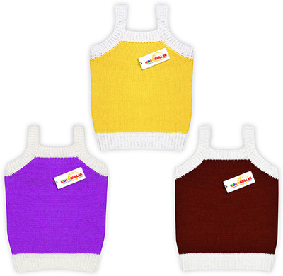 KIDSGULLAK Solid Round Neck Casual Baby Boys & Baby Girls Yellow, Purple, Maroon Sweater