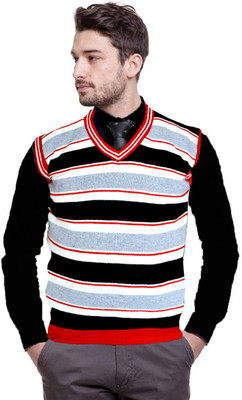 Shunit creation Striped V Neck Casual Men Multicolor Sweater
