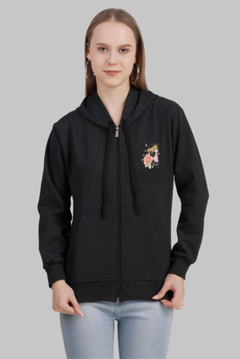 Priyansh Enterprises Solid Hooded Neck Casual Women Grey Sweater