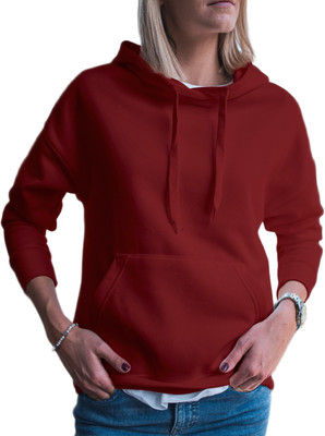 Qvick Full Sleeve Solid Women Sweatshirt