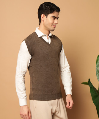 MORKEL Solid V Neck Casual Men Multicolor Sweater