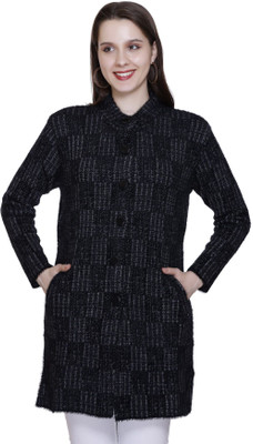 HITTIKA Self Design Round Neck Casual Women Purple Sweater