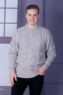 DZANT Self Design Round Neck Casual Men Multicolor Sweater