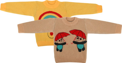 ANIXA Graphic Print Round Neck Casual Baby Boys & Baby Girls Multicolor Sweater