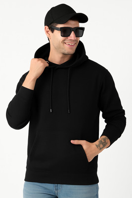 CTC CREATION Solid Hooded Neck Casual Men Black Sweater