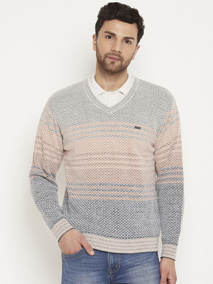 DUKE Self Design V Neck Casual Men Multicolor Sweater