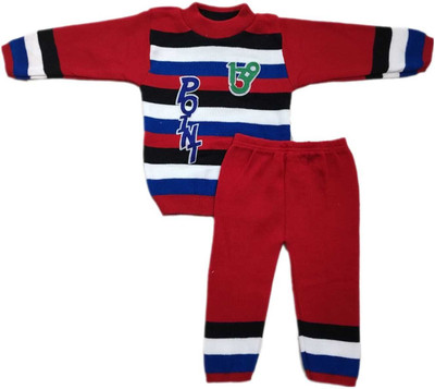 NKG FASHION Striped Round Neck Casual Baby Boys & Baby Girls Multicolor Sweater