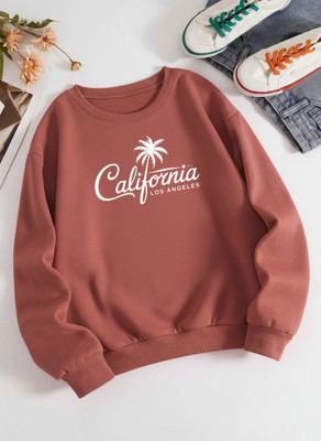MAJESTIC FASHION Solid Round Neck Casual Women Brown Sweater