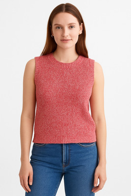 Nobarr Solid Round Neck Casual Women Black Sweater