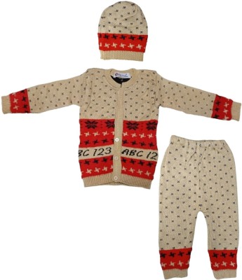 Shakubhar Printed Round Neck Casual Baby Boys & Baby Girls Multicolor Sweater