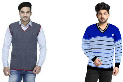 AAVYARA Solid V Neck Casual Women Multicolor Sweater