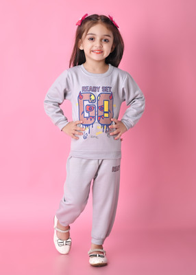 barkatdesigningplanet Graphic Print Round Neck Casual Girls Multicolor Sweater