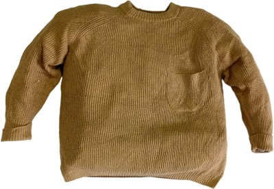 ezal Woven Round Neck Casual Boys & Girls Brown Sweater