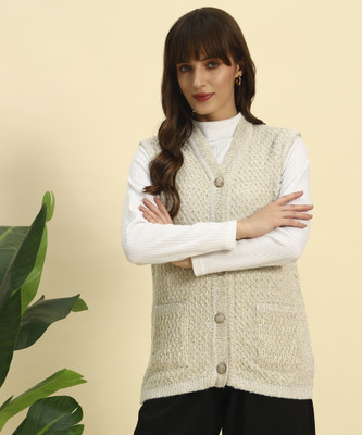 HERMISTON Self Design V Neck Casual Women Multicolor Sweater