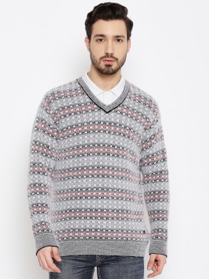 DUKE Self Design V Neck Casual Men Multicolor Sweater