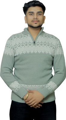 WoolCraft Solid Cowl Neck Casual Men Black Sweater