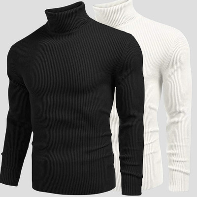 JACKBUZZ Solid High Neck Casual Women Multicolor Sweater