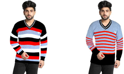 AAVYARA Solid V Neck Casual Women Multicolor Sweater