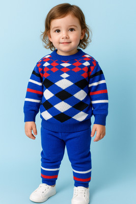 Avelly Baby Boys Casual Sweater Pyjama(Blue)
