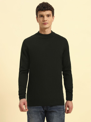 CANTABIL Solid Round Neck Casual Men Black Sweater