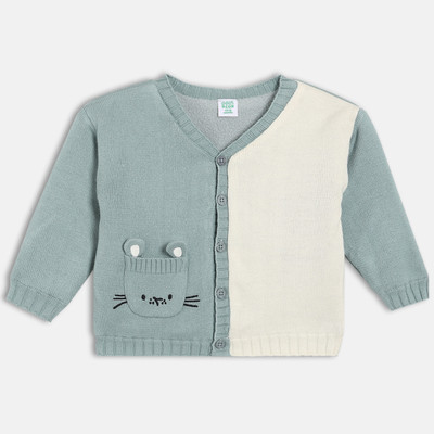 MINI KLUB Colorblock V Neck Casual Baby Boys Blue Sweater