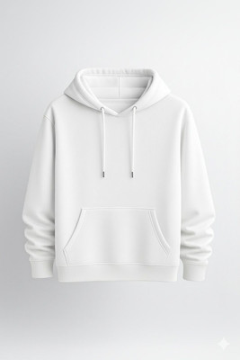 Ashkart Solid Hooded Neck Casual Men White Sweater