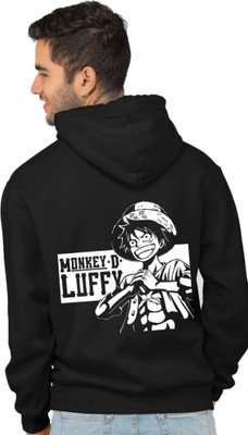 Joy nd Happinness Printed Hooded Neck Casual Men Black Sweater