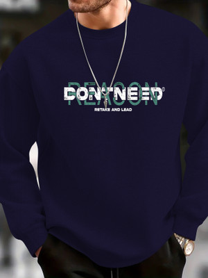 KAJARU Full Sleeve Self Design Men Sweatshirt