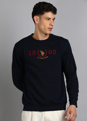 U.S. POLO ASSN. Full Sleeve Embroidered Men Sweatshirt