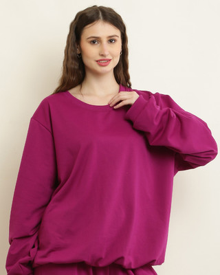 UNIVERSAL ACCESSE Full Sleeve Solid Women Sweatshirt