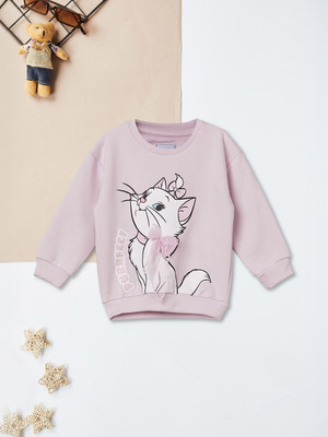 MAX Full Sleeve Printed Baby Girls Sweatshirt