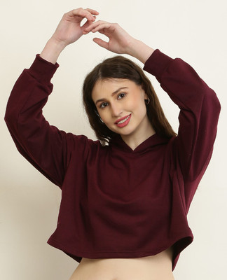 elegance redefined Full Sleeve Solid Women Sweatshirt