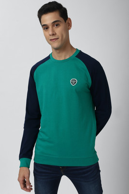 PETER ENGLAND Full Sleeve Color Block Men Sweatshirt