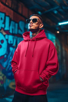 Veirdo Full Sleeve Solid Men Sweatshirt