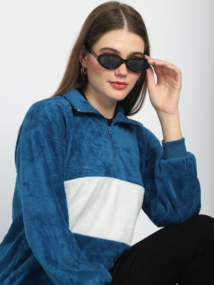 CORSICA Full Sleeve Color Block Women Sweatshirt