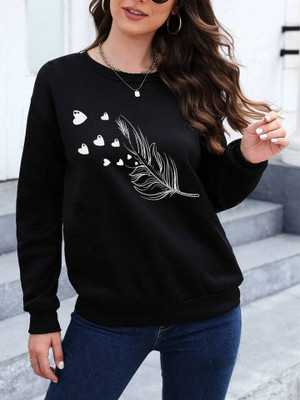 KIUTEES Full Sleeve Printed Women Sweatshirt