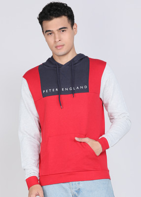 PETER ENGLAND Full Sleeve Color Block Men Sweatshirt