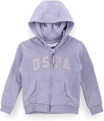 U.S. POLO ASSN. Full Sleeve Solid Girls Sweatshirt