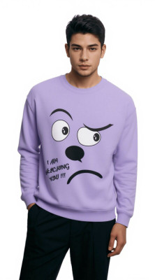 hues hybrid Full Sleeve Printed Men Sweatshirt