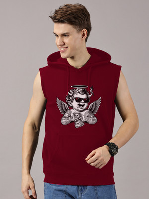 Leon Sleeveless Printed Men Sweatshirt