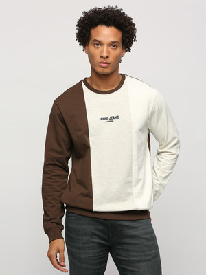 Pepe Jeans Full Sleeve Color Block Men Sweatshirt