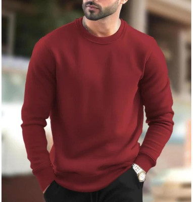 BOOM BAAM Full Sleeve Solid Men Sweatshirt