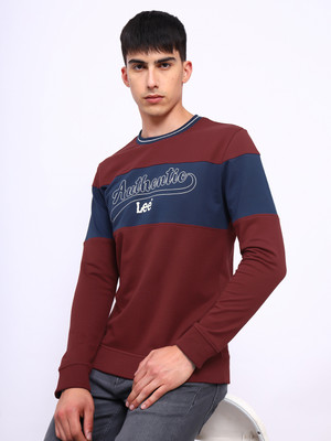 LEE Full Sleeve Color Block Men Sweatshirt