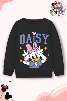 YK Disney Full Sleeve Graphic Print Girls Sweatshirt