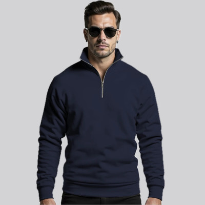 TeeWink Full Sleeve Solid Men Sweatshirt
