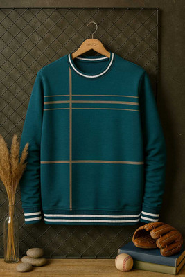 Austivo Full Sleeve Striped Men Sweatshirt