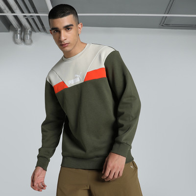 PUMA Full Sleeve Color Block Men Sweatshirt