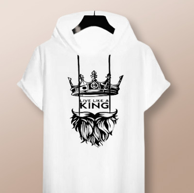 glitsy Half Sleeve Printed Men Sweatshirt